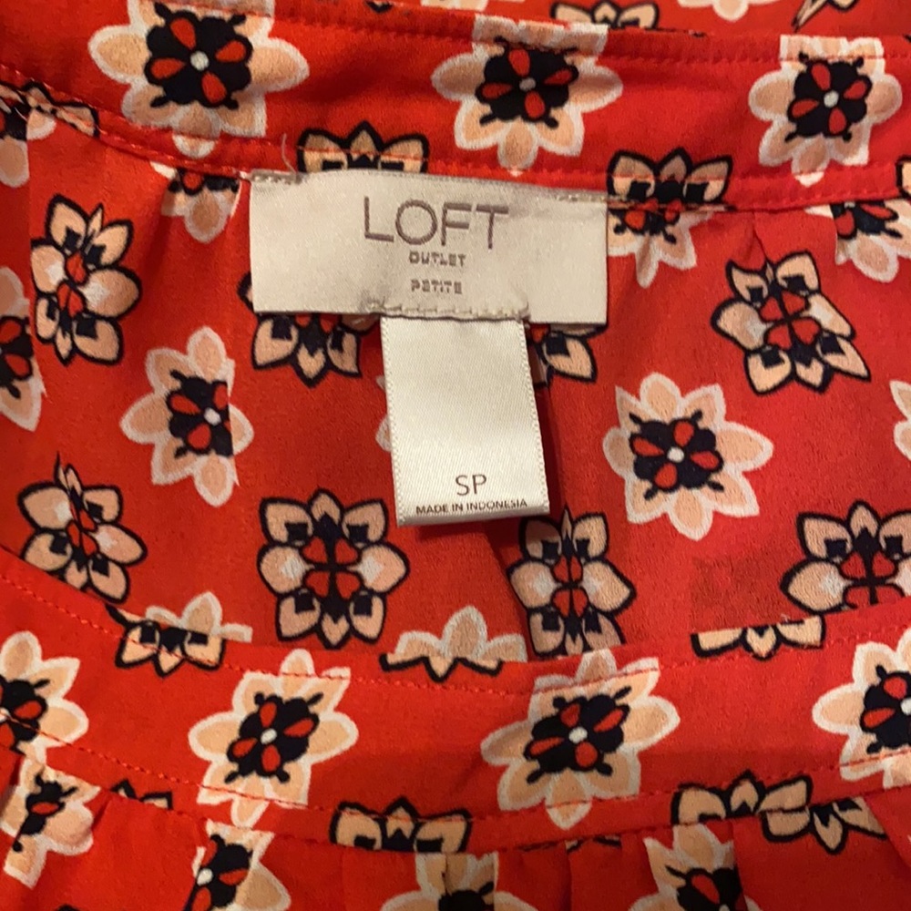 Loft Patterned Long Sleeve Blouse